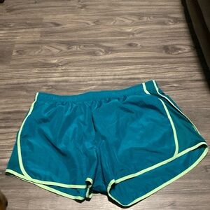 Members Mark Elastic Waistband Lined Active Short Womens Medium Teal Size XXL